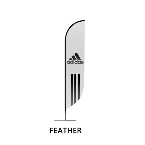 UV Printing Promotional Feather Flags Polyester Fabric Flag Pole Advertising Banners