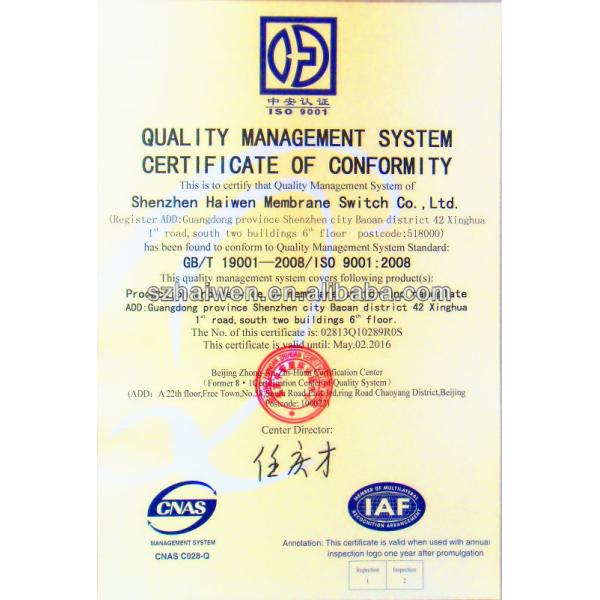 Silver Paste Membrane Keypad Dome Switch Excellent Wearability With LED