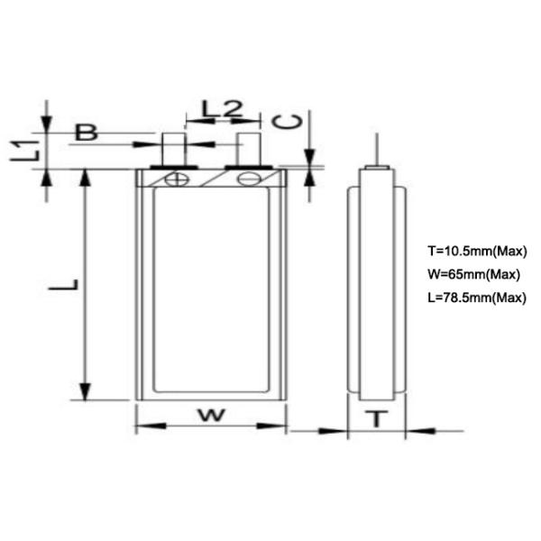 High Capacity LiPo Battery 10000mAh 3.87V 106578 For Energy Storage Systems