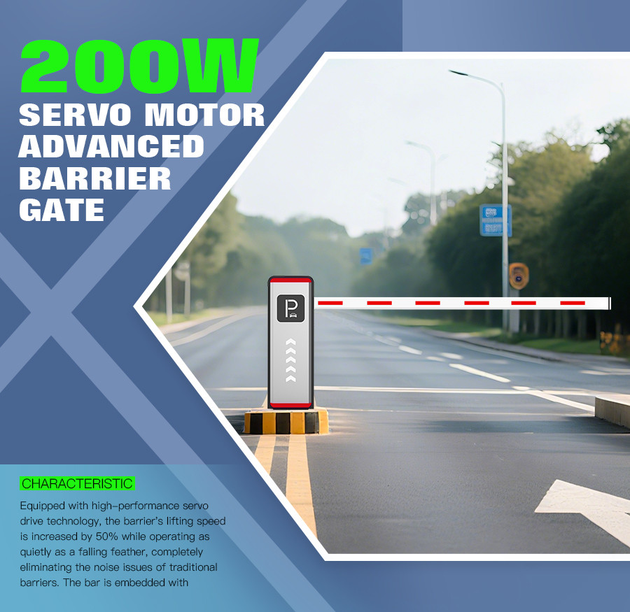 HCW Electric Servo Motor Rfid Boom Barrier Gate For Automatic Parking System