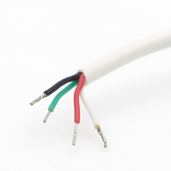 Customization White Female RJ45 Socket To Open Tinned Soldering 4 Wires Bare End Pigtail Cable