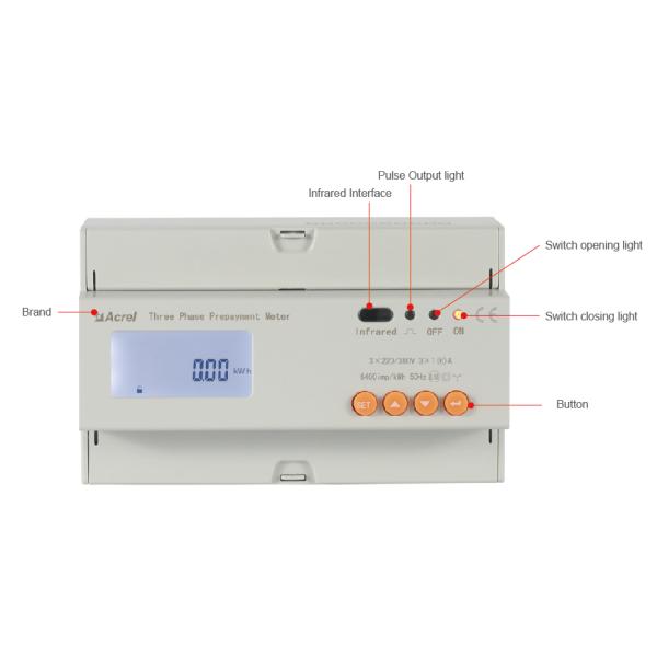 Class 0.5s Din Rail Kwh Meter , 50Hz/60HZ Prepaid Energy Meter ADL300-EY