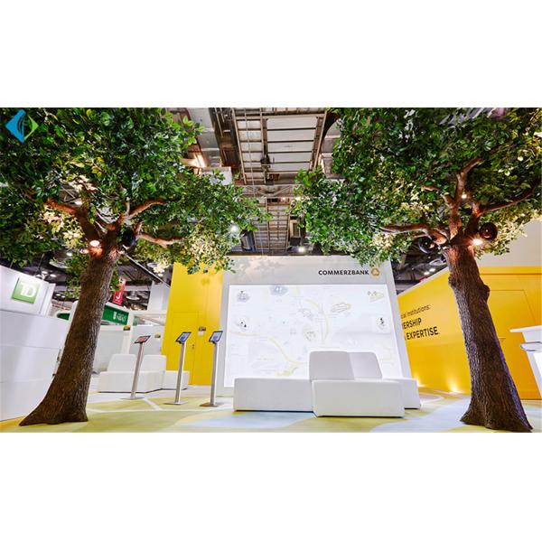 Heart Shape Indoor Ficus Tree , Garden Decor Tall Artificial Tree With Fiberglass Trunk