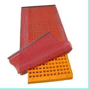 China Tufflex Mining Screen 3mm Square Holes Polyurethane-Coated Anti-Blinding wholesale