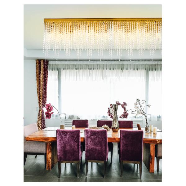 Crystal Chain Ceiling Lights New Lampara Techo for Home Decor guzhen lighting(WH-CA-107)