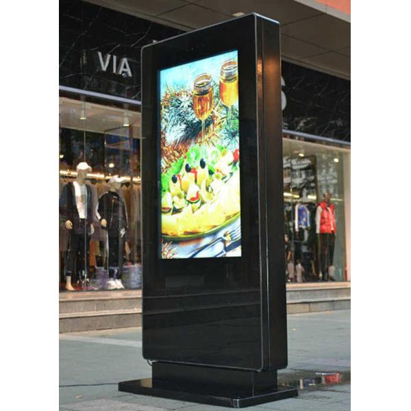 2500 nits High Brightness 55 inch Double Sided Outdoor Digital Totem , 2K/4K Resolution