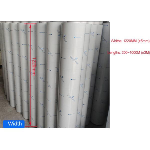 Rubber-Based Adhesive Black/White Polyethylene Protective Film For Laser Cutting Processes