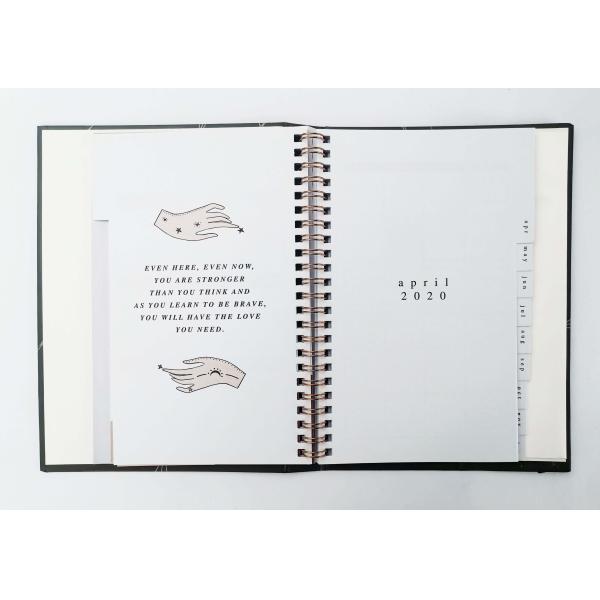 Hide Spiral Hardcover Notebook Printing Weekly Planner With 80 Sheets Inner Pages