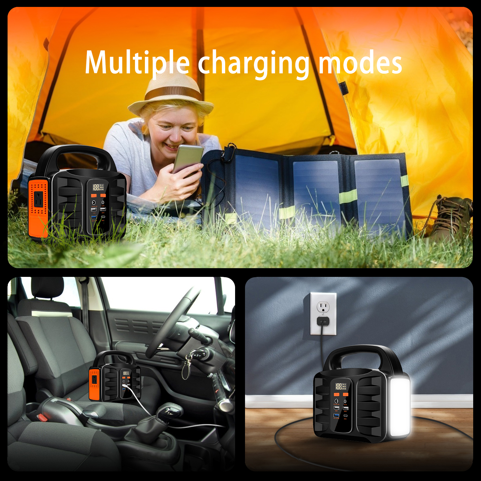 Shenzhen Factory 155Wh 3.7V 42000mAh Outdoor Portable Power Supply 150W Charging Station & Power Station