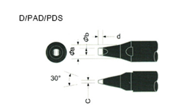 Apollo Seiko 101mm Length Soldering Iron Tip DCS-10DV1-2 Replacement Soldering Iron Tips