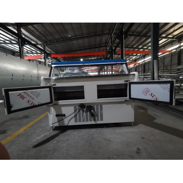 Fresh Meat Display Chiller Show Cases 1.5mts Fan Cooling