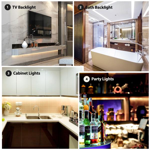 Color Changing 20W CCT Flexible COB Strip Light 576Chips