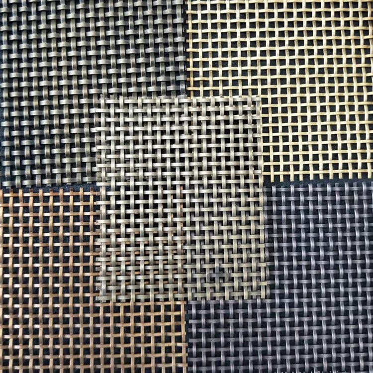 Width 2.0m Decorative Metal Mesh For Glass Laminated Curtain Non Flammable