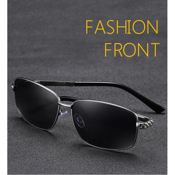 Adult Trend Outdoor Shades Metal Frame Polarized Sunglasses Mens Luxury Black Frame