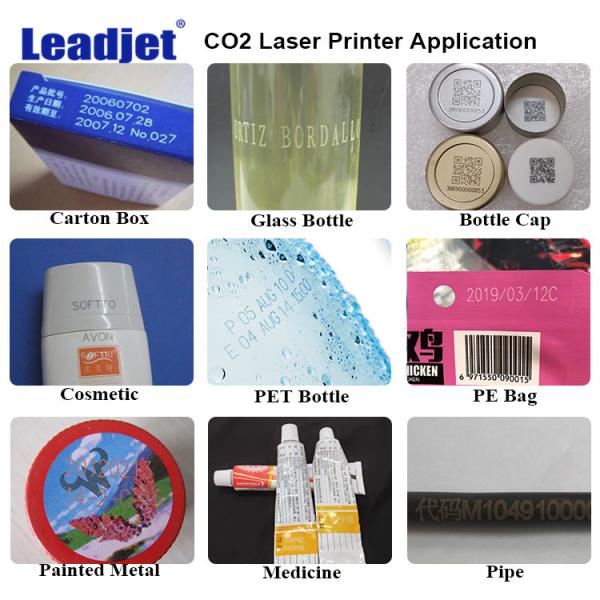 Logo Batch Number Co2 Laser Printing Marking Machine 0.05mm 0.2mm Makeable Depth