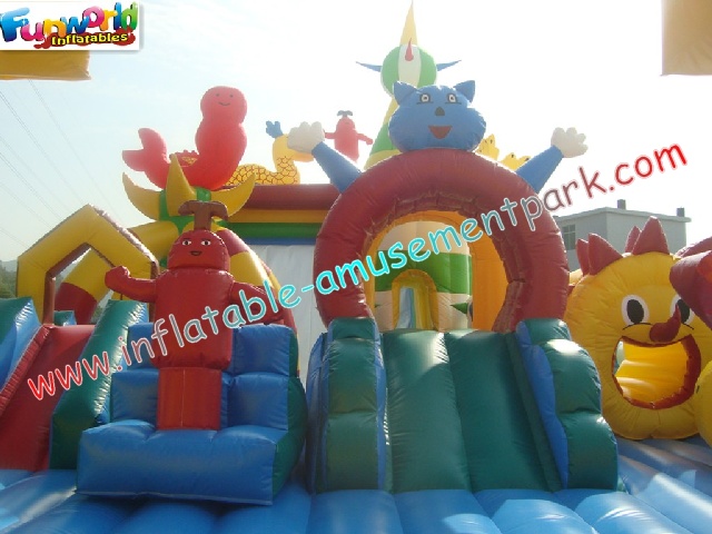 Giant Inflatable Amusement Parks Funcity Games Customized For Kids