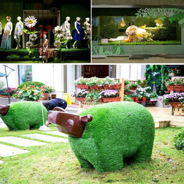 25MM Outdoor Synthetic Grass / Fake Grass For Outdoor Patio Water Saving