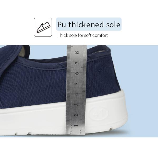 H-3508 Dustproof Anti Static Breathable Canvas Shoes Soft Sole Slip-on for Pharma Food Cleanroom Lab Electronics