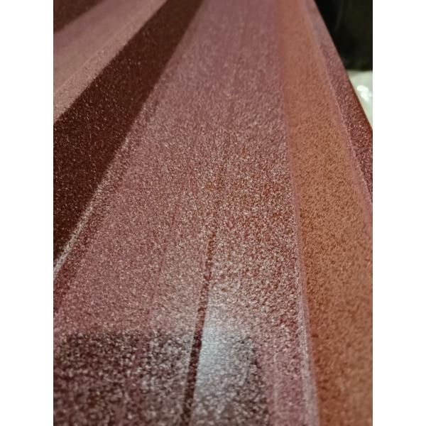 Z275=G90 Super SMP 40 Years Pre-Painted Galvanized Red Color Textured Trapezoidal Roof Sheet Metal Roof Wall Cladding