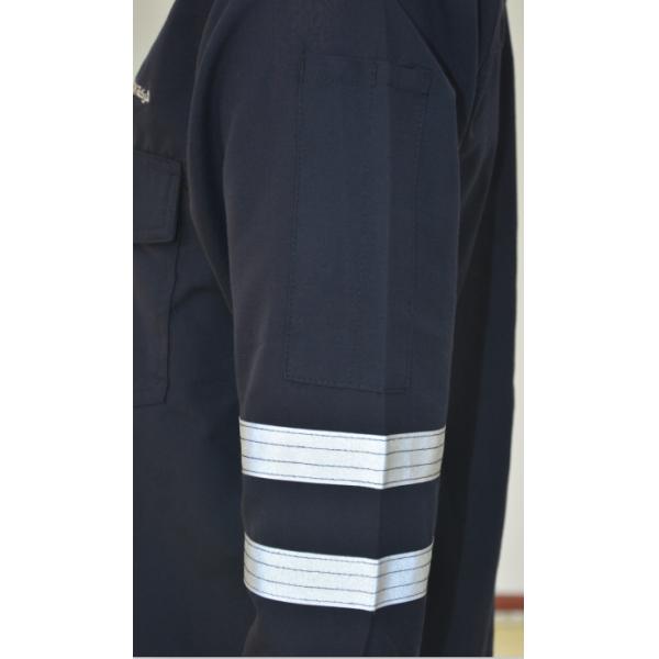 Mens Long Sleeve Reflective Safety Shirts 49% Lenzing FR 49% Aramid 2% Carbon