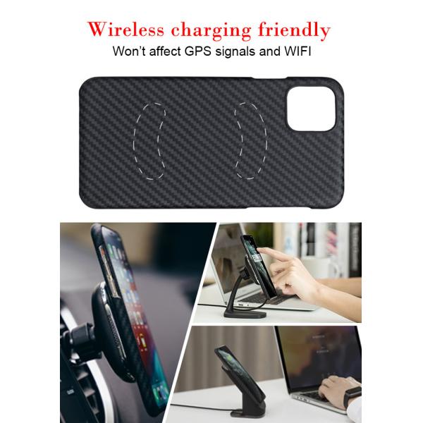 Matte Aramid Fiber Phone Case For iPhone 11 Pro Twill Style Protective Function