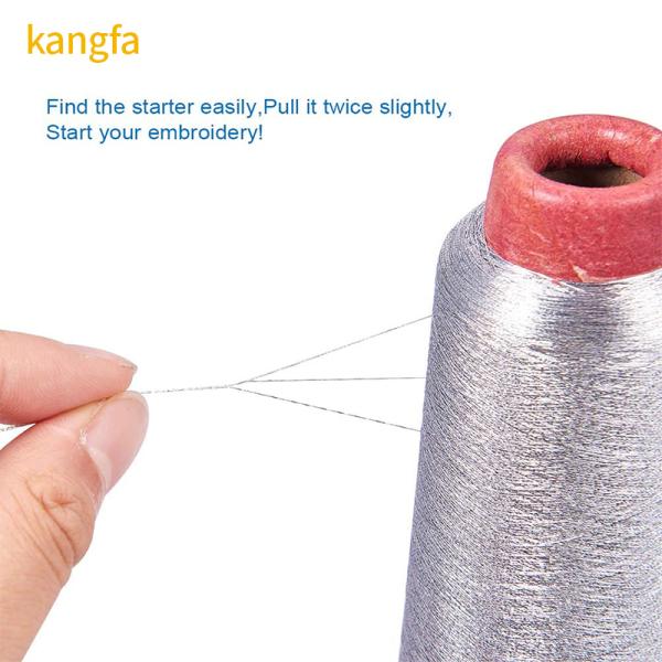3300 Yards Metallic Embroidery Threads Customized for Durable Kangfa Silk Thread Line