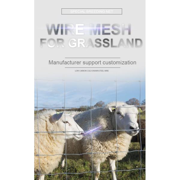 Knot Joint Farm Mesh Fence in Silver Color for Livestock Management