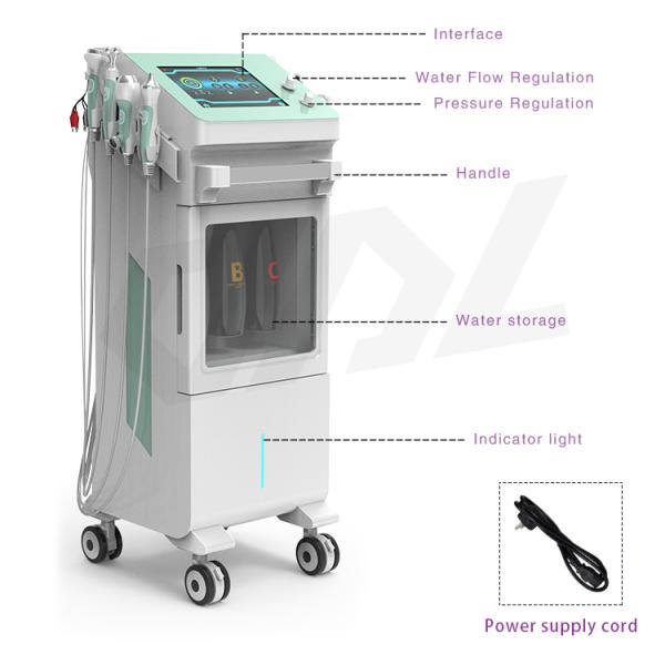 9 In 1 Hydra Dermabrasion Oxygen Jet Peel Machine Hydra Peeling Facial H2o2 Hydrogen Hydro Beauty Facial Machine