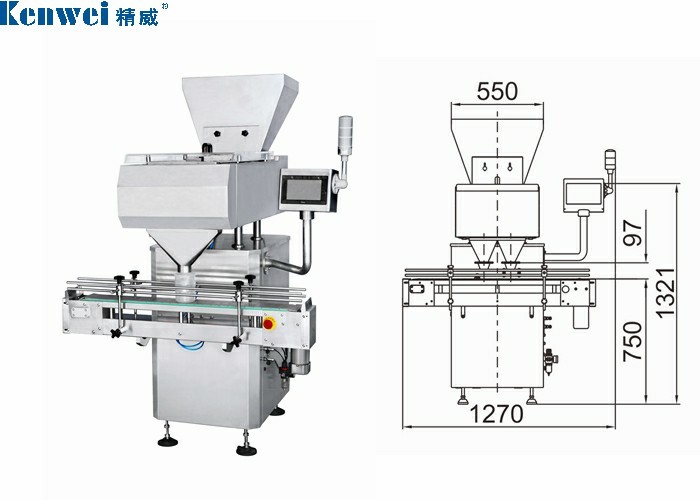 China 800W Dual Channel Tablet Capsule Counting Machine 4000Pcs/Min on sale