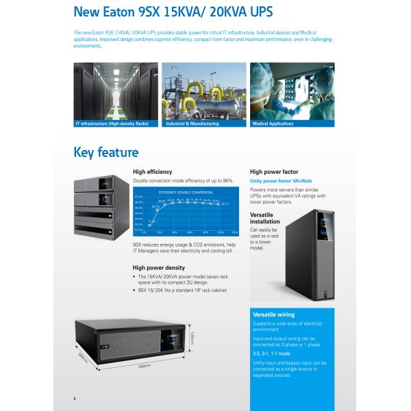 Eaton ups global brand 93SX series eaton powerware 9130 3000vaThree phase 15-20KVA for Government Project Data Center