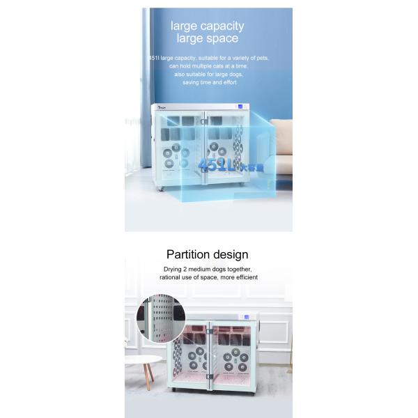 Portable Pet Drying Box 2700W Largr Space , CE Cage Dryer For Dogs