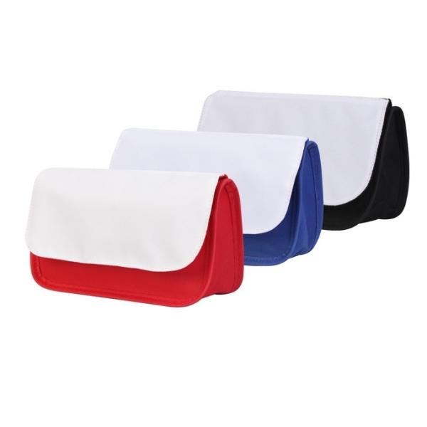 Canvas Blank Sublimation Makeup Bag Detachable Flap DIY Custom Logo Print Pencil Cosmetic Bags