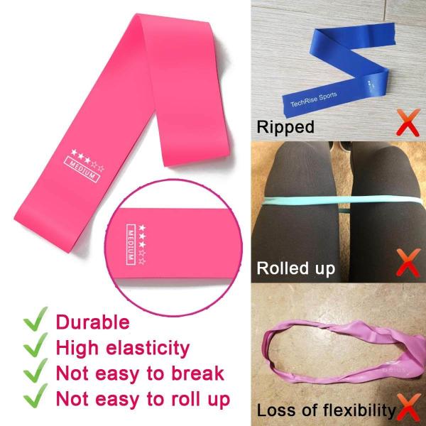 Body Exercise Fitness Rubber Bands Custom Printed Workout Elastic Resistance Bands