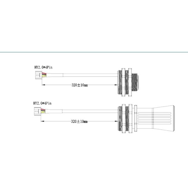 Waterproof Bin Level Distance Measuring Ultrasonic Liquid Level Sensor