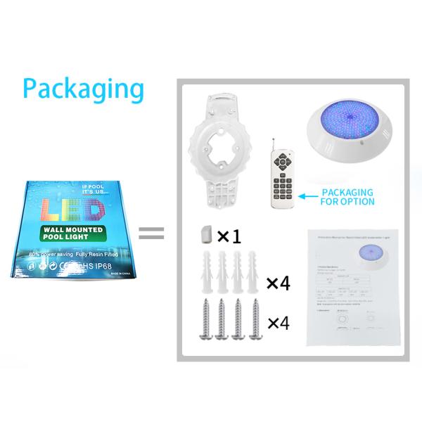 12V 24V 240MM Wall Mounted LED Pool Light Remote Control 35W 42W