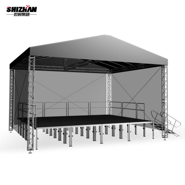 1.22*1.22m Aluminum Rock Concert Glass Stage Portable Floor Platform