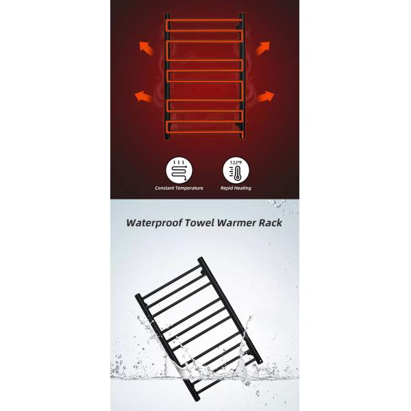 Graphene Electric Hot Towel Rack , Heated Towel Rack Wall Mounted with Timer
