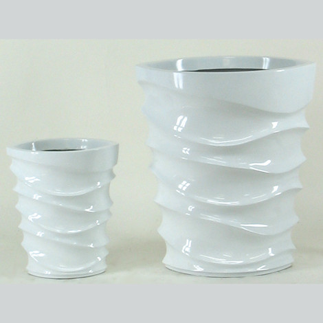 Modern Fiberglass Flower Pots For Indoor Outdoor Home Garden Decoration