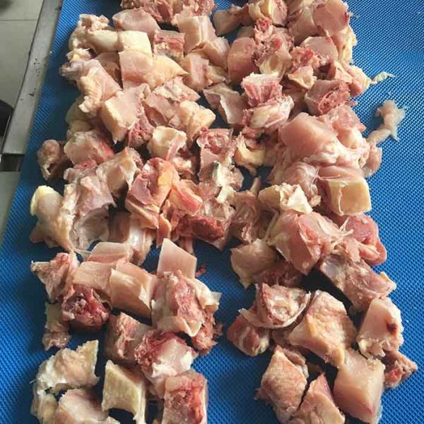 Large In-Feed Commercial Pork Belly Meat Cube Cutting Machine For Meat Processor