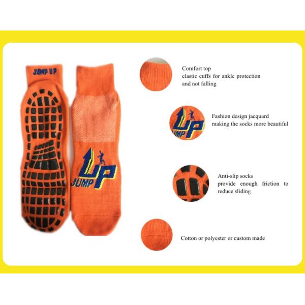 China Wholesale Trampoline Type Socks/ Polyester Kids Sports Trampoline Socks/ Non Slip Yoga Socks Kids Trampoline Socks