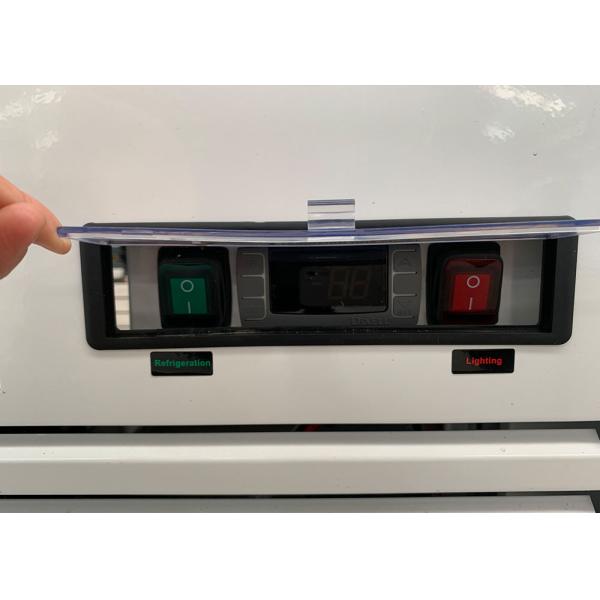 R290 Self Contained Insulated White Merchandiser Freezer With Swing Glass Door