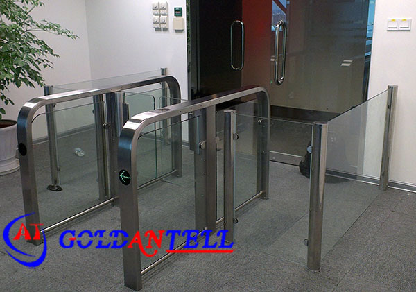 CHINA luxury smart channel design single arm swing gate Half Height Turnstiles with CE sign