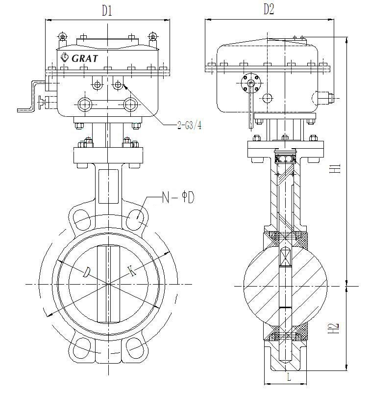 Sanitary Stainless Steel Clamp Butterfly Valve with Multi-Position Actuator