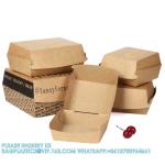 Paper Burger Box, Corrugated Hamburg Box 300gsm Paper Fast Food Disposable