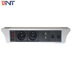 Office Aluminum Under Table Interconnect Electrical Socket / Electric Under Desk