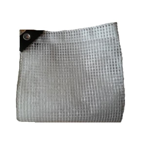 Transparent Mesh Plastic Lamination Tarpaulin Anti Raining Tarpaulin Durable Truck Cover Fabric Heavy Duty Woven Fabric