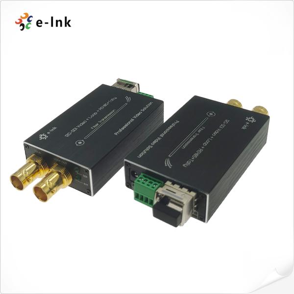 12G SDI To Fiber Converter Non Compression Broadcast Level Transmission With Tally / RS485