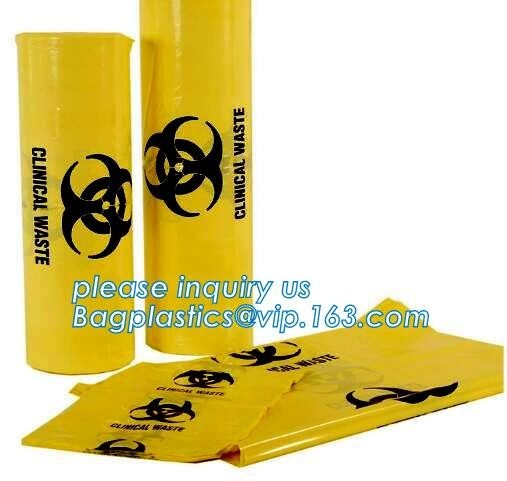 yellow/red/black biohazard autoclave bag/biohazard autoclavable bin liner,