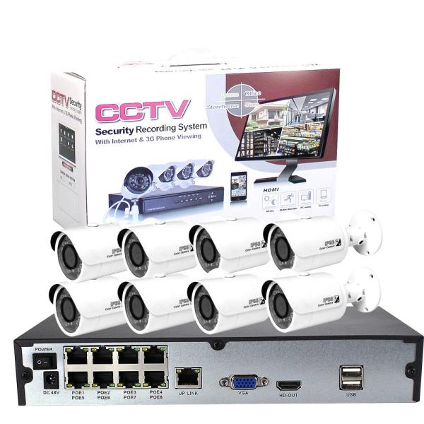 Hot Sell High Quality 8Ch 1080P 2Mp Poe Monitor Line Ip Camera Nvr Kit