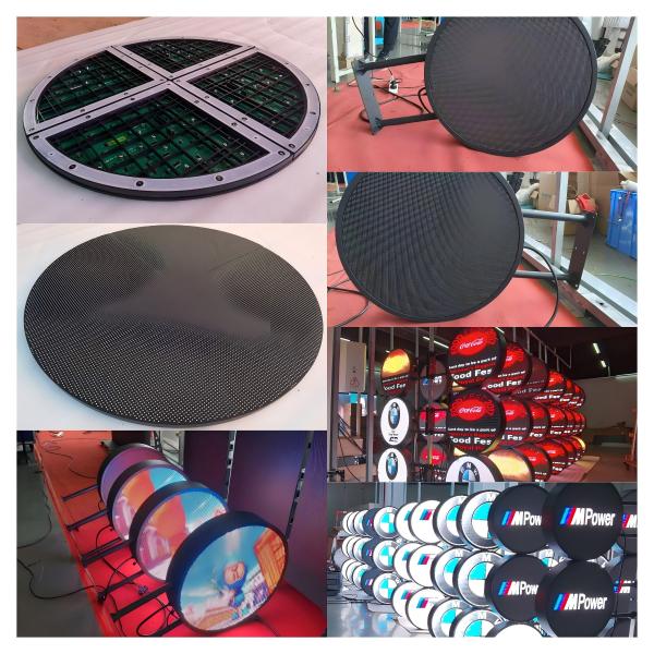 Circle logo led sign customized LED Logo Screen P4 round led display